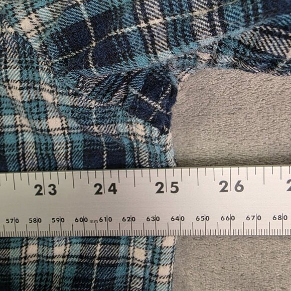 Mens Red Head Blue White Plaid Flannel Shirt Button Down Long Sleeve Size XL - Picture 6 of 8